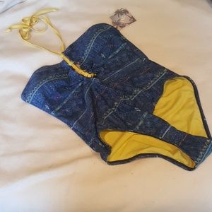 NWT YMI Swimwear Halter Swimsuit One Piece Sz M